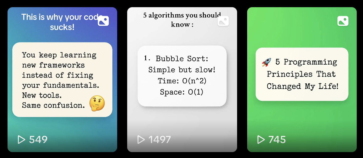 Prompt cloning workflow screenshot from Posty